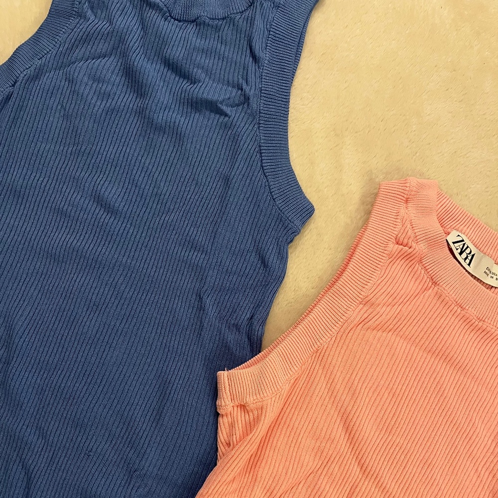 Zara ribbed tops